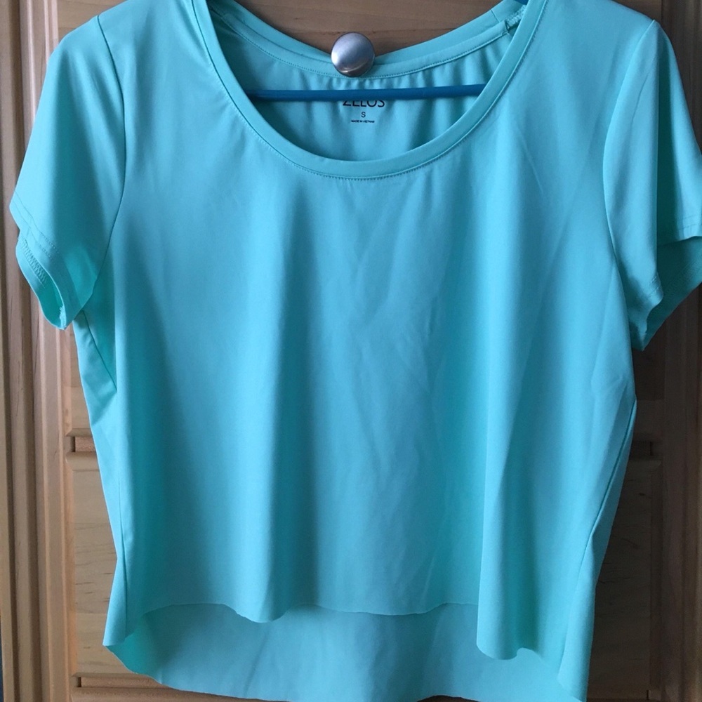 Zelos blue/green crop top
